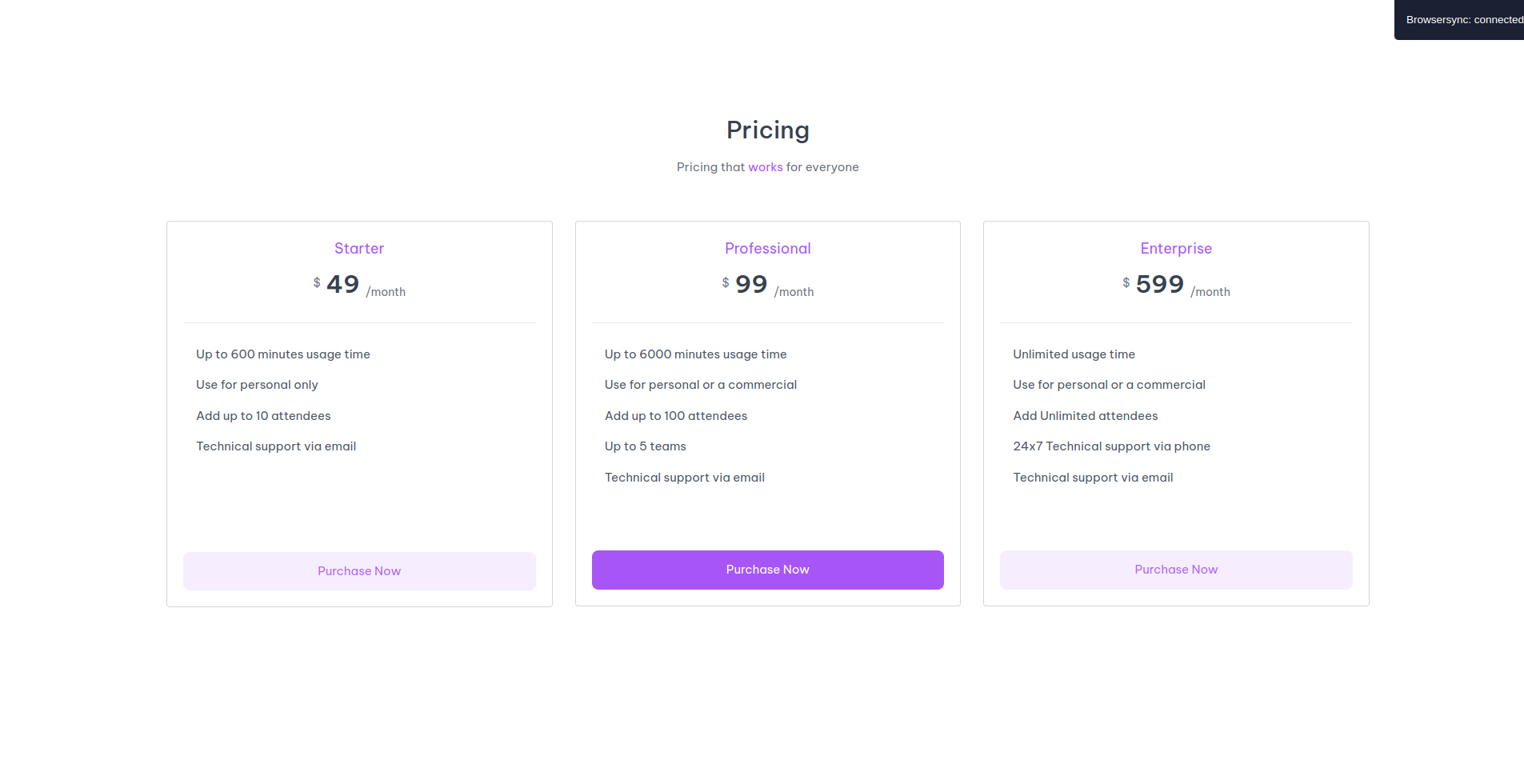 Techprice - Pricing Section Tailwind CSS 3 React Template